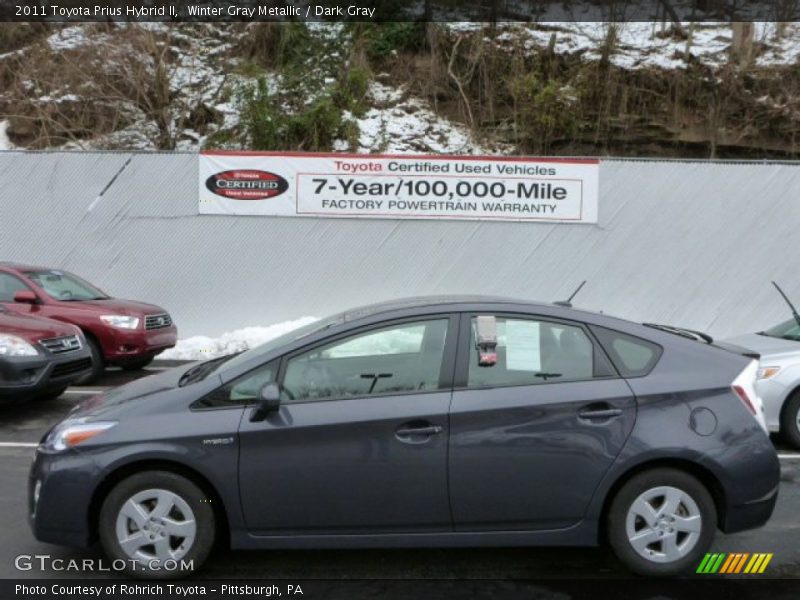 Winter Gray Metallic / Dark Gray 2011 Toyota Prius Hybrid II