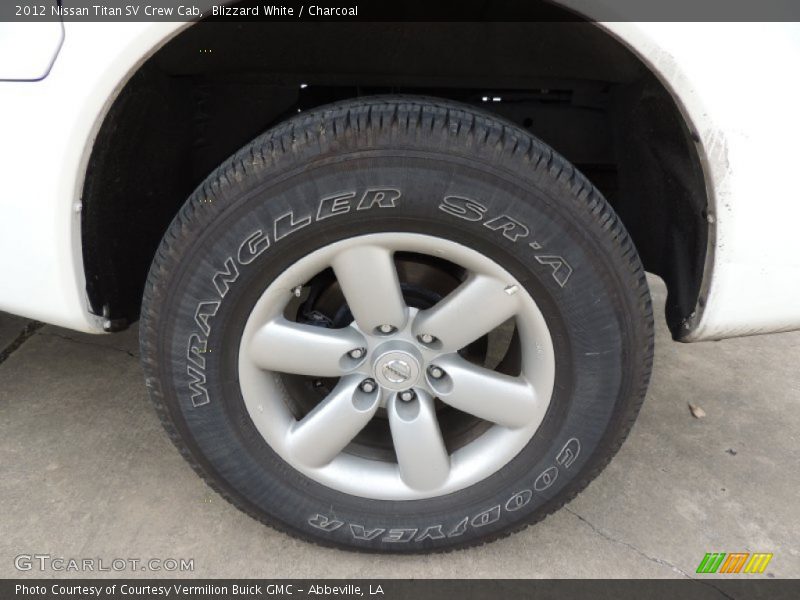 Blizzard White / Charcoal 2012 Nissan Titan SV Crew Cab