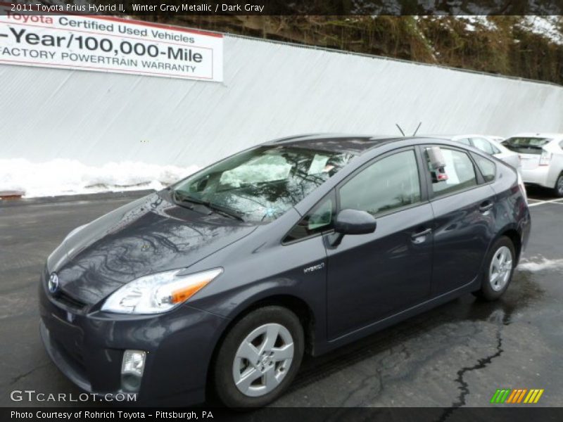 Winter Gray Metallic / Dark Gray 2011 Toyota Prius Hybrid II