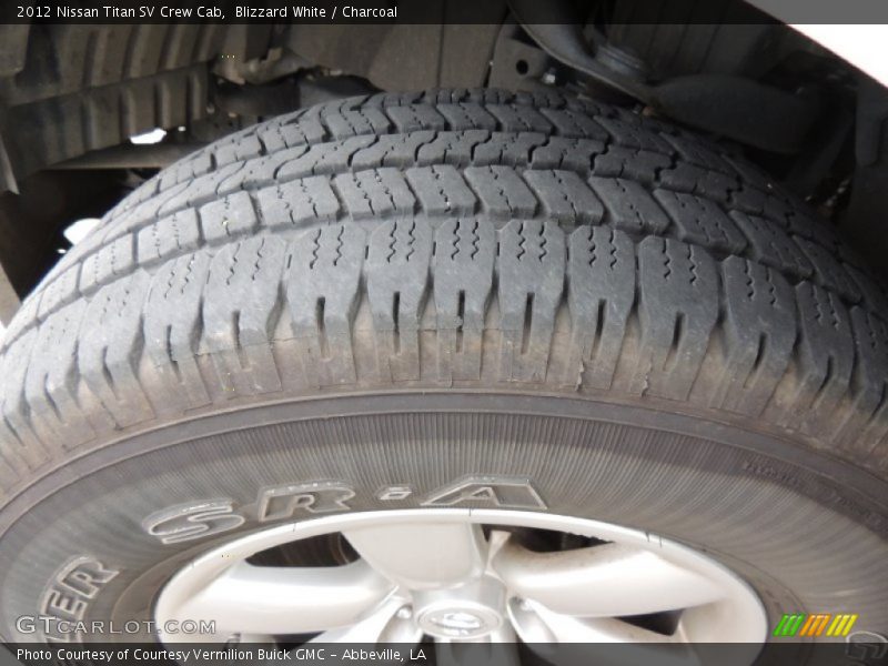 Blizzard White / Charcoal 2012 Nissan Titan SV Crew Cab