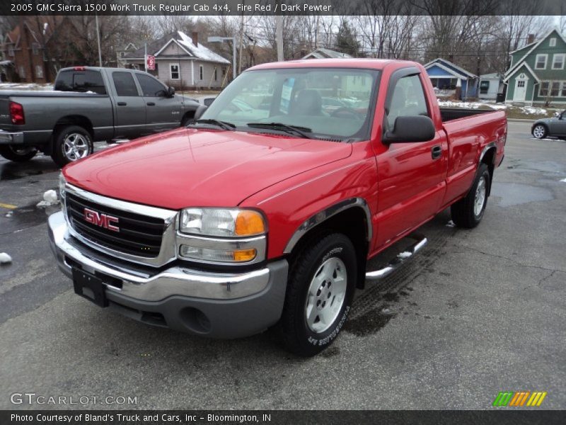 Fire Red / Dark Pewter 2005 GMC Sierra 1500 Work Truck Regular Cab 4x4
