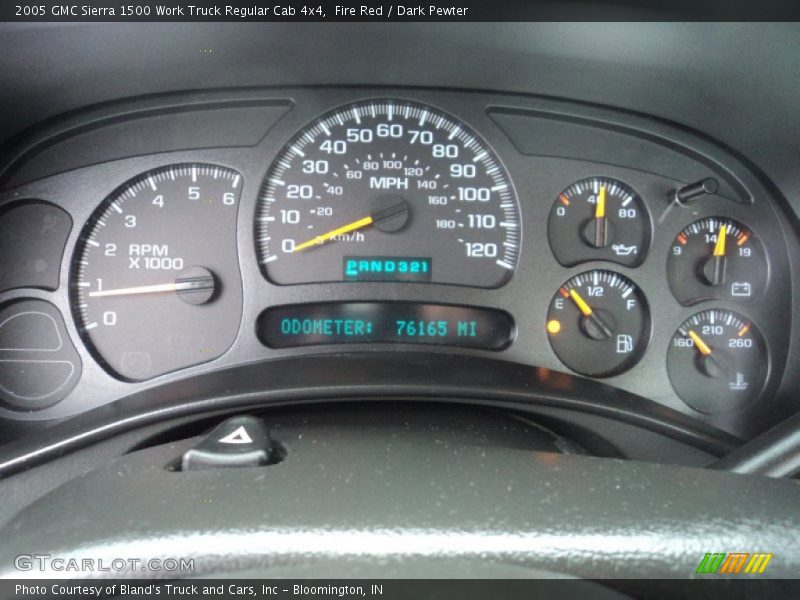 Fire Red / Dark Pewter 2005 GMC Sierra 1500 Work Truck Regular Cab 4x4