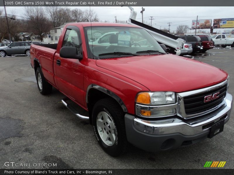 Fire Red / Dark Pewter 2005 GMC Sierra 1500 Work Truck Regular Cab 4x4