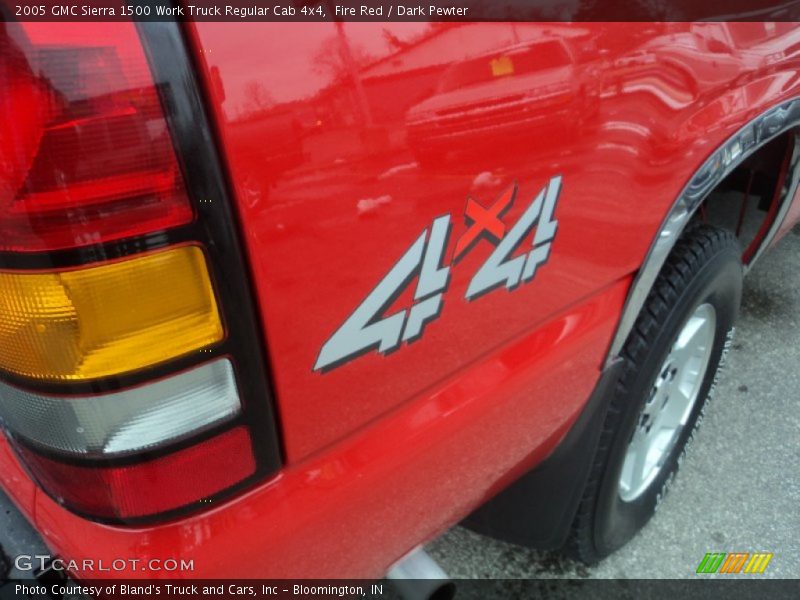 Fire Red / Dark Pewter 2005 GMC Sierra 1500 Work Truck Regular Cab 4x4