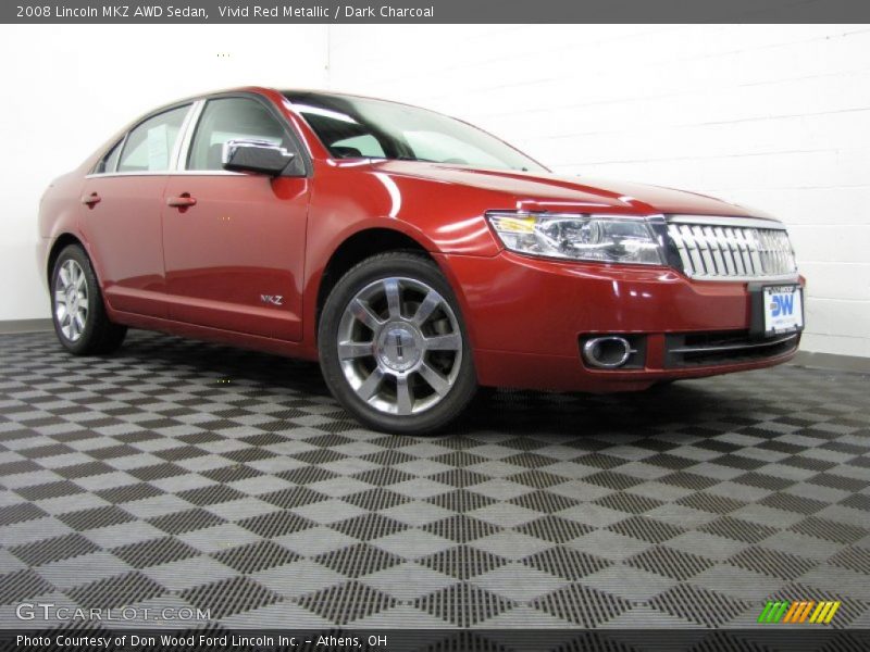 Vivid Red Metallic / Dark Charcoal 2008 Lincoln MKZ AWD Sedan