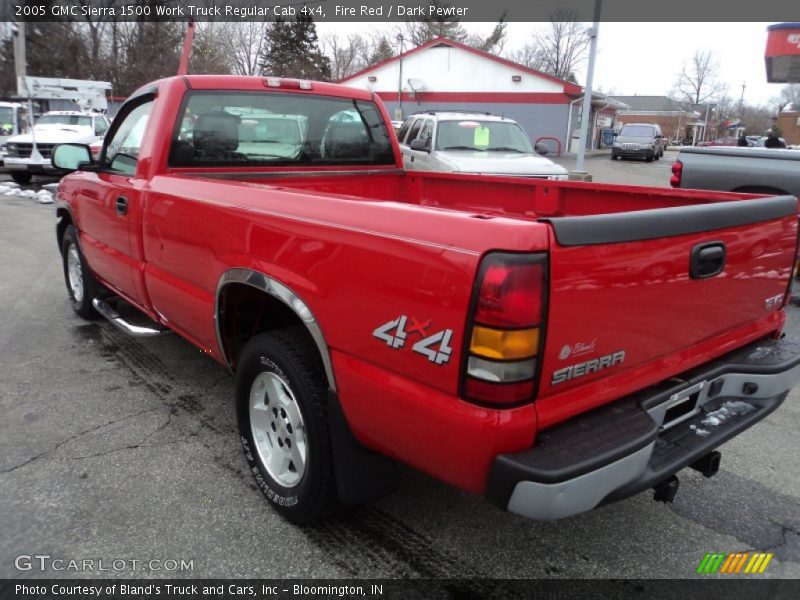 Fire Red / Dark Pewter 2005 GMC Sierra 1500 Work Truck Regular Cab 4x4