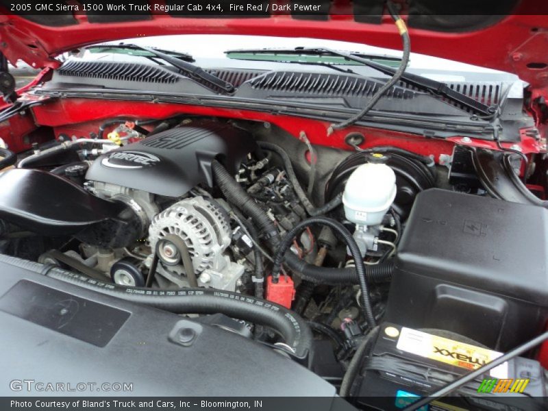 Fire Red / Dark Pewter 2005 GMC Sierra 1500 Work Truck Regular Cab 4x4