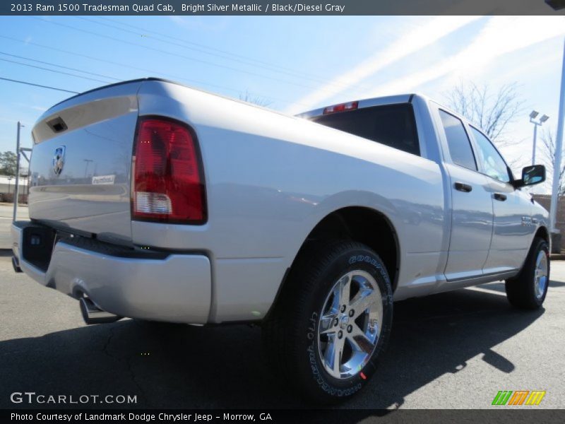 Bright Silver Metallic / Black/Diesel Gray 2013 Ram 1500 Tradesman Quad Cab