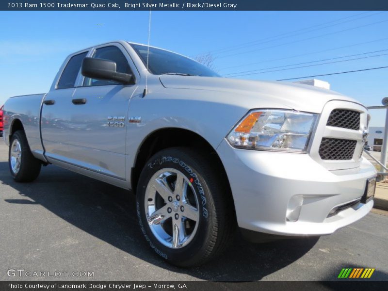 Bright Silver Metallic / Black/Diesel Gray 2013 Ram 1500 Tradesman Quad Cab