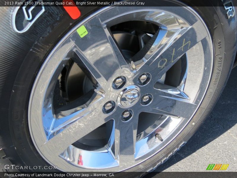 Bright Silver Metallic / Black/Diesel Gray 2013 Ram 1500 Tradesman Quad Cab