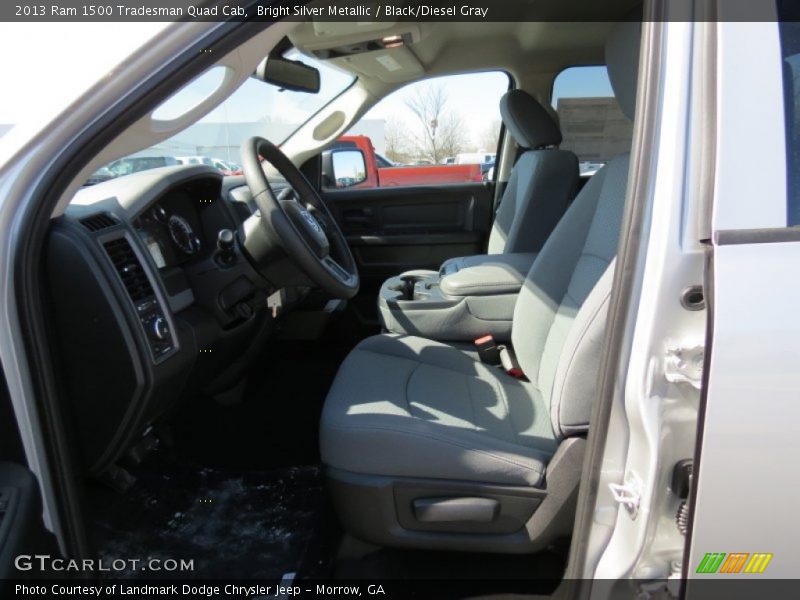 Bright Silver Metallic / Black/Diesel Gray 2013 Ram 1500 Tradesman Quad Cab