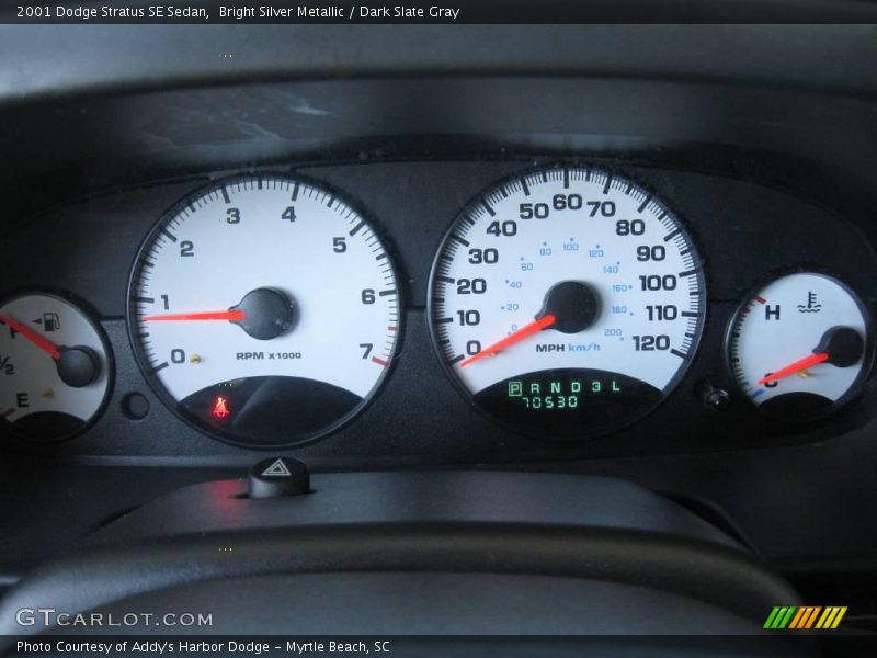 Bright Silver Metallic / Dark Slate Gray 2001 Dodge Stratus SE Sedan