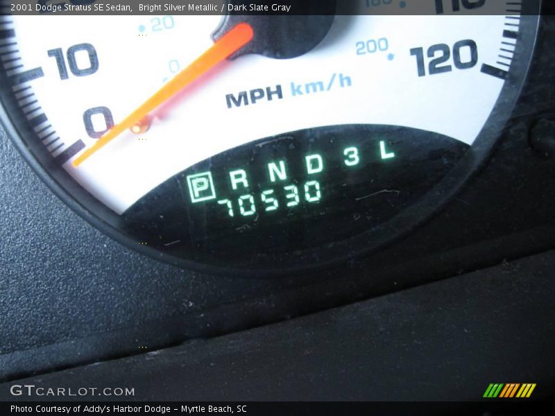Bright Silver Metallic / Dark Slate Gray 2001 Dodge Stratus SE Sedan