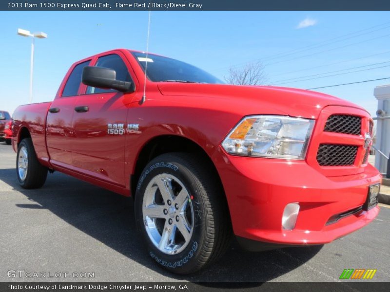 Flame Red / Black/Diesel Gray 2013 Ram 1500 Express Quad Cab