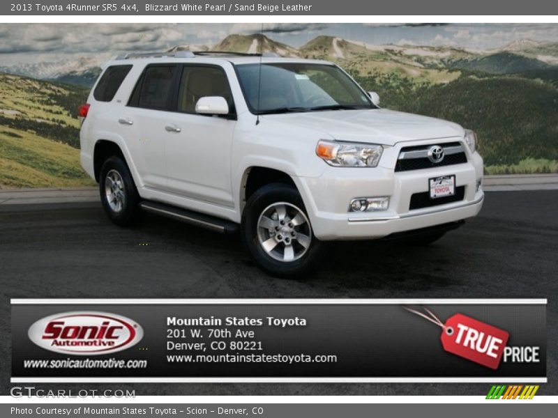 Blizzard White Pearl / Sand Beige Leather 2013 Toyota 4Runner SR5 4x4