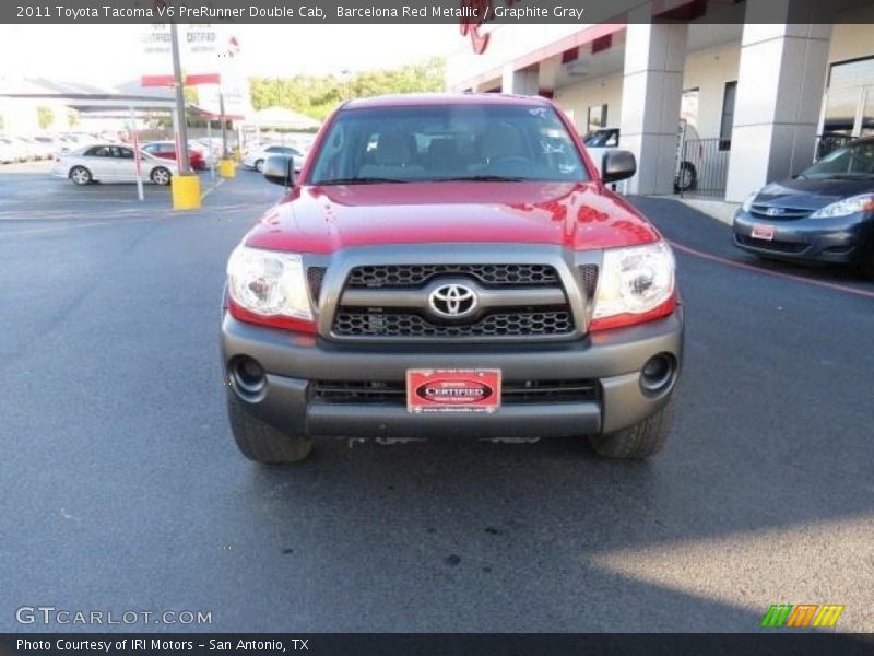 Barcelona Red Metallic / Graphite Gray 2011 Toyota Tacoma V6 PreRunner Double Cab