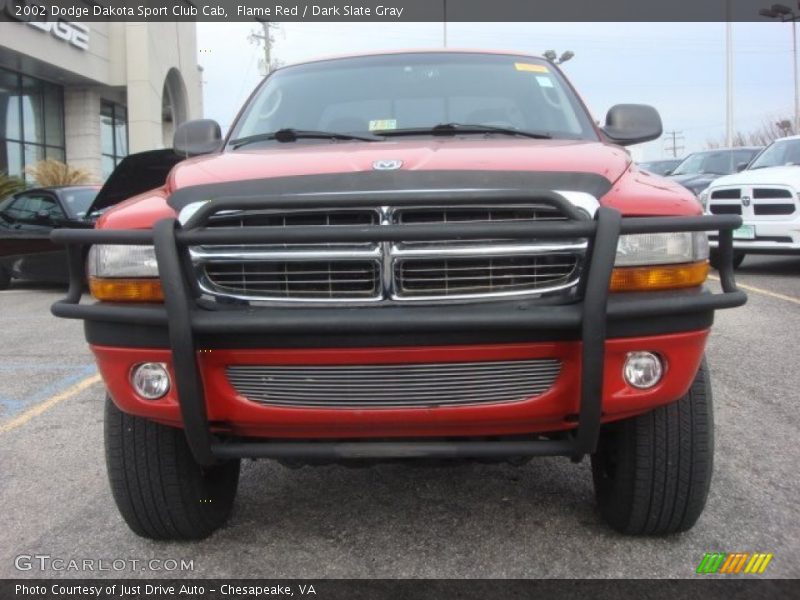 Flame Red / Dark Slate Gray 2002 Dodge Dakota Sport Club Cab