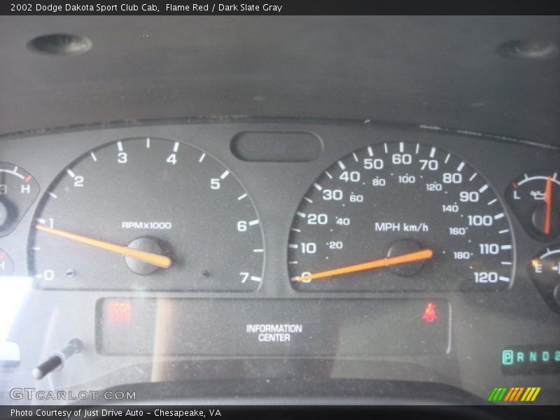 Flame Red / Dark Slate Gray 2002 Dodge Dakota Sport Club Cab