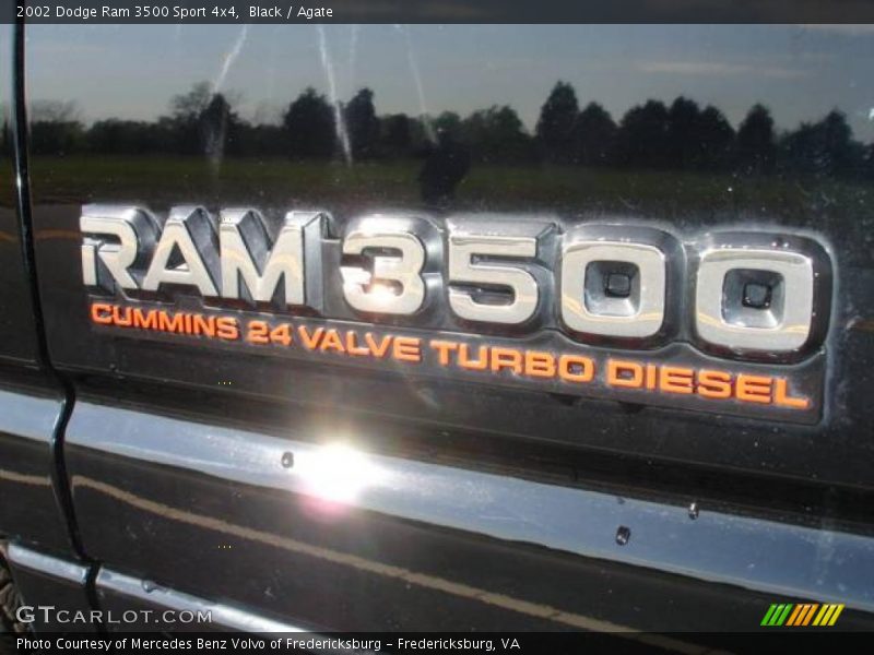 Black / Agate 2002 Dodge Ram 3500 Sport 4x4
