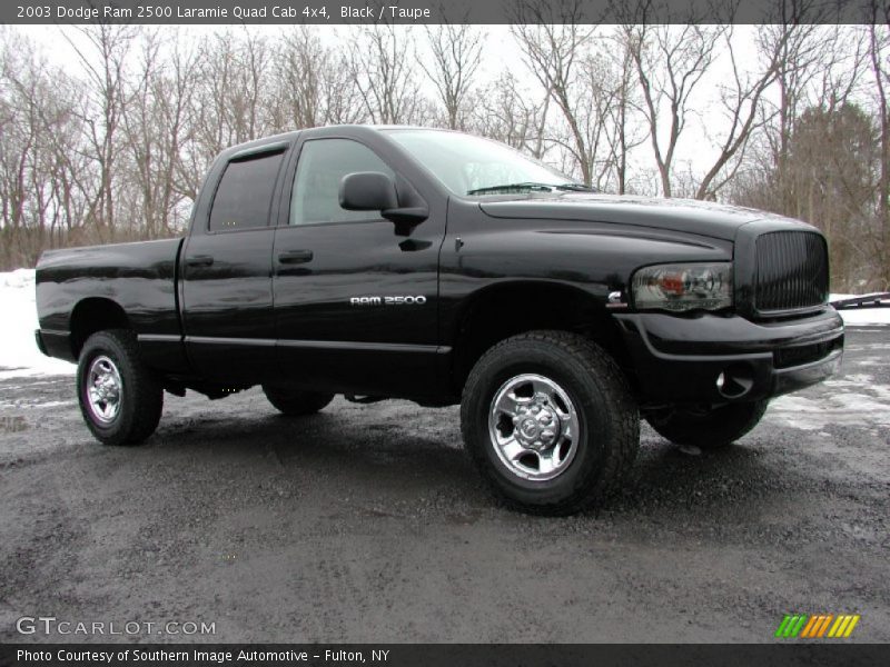 Black / Taupe 2003 Dodge Ram 2500 Laramie Quad Cab 4x4