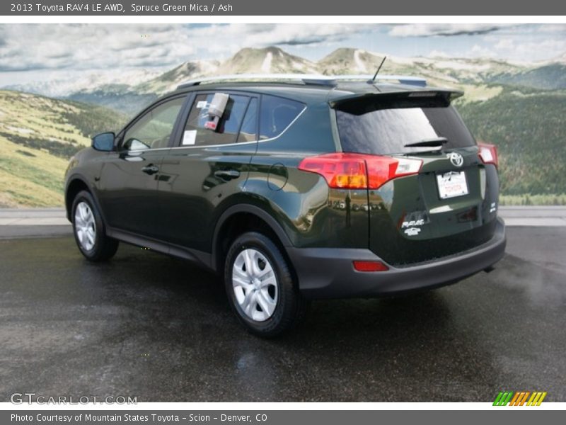 Spruce Green Mica / Ash 2013 Toyota RAV4 LE AWD