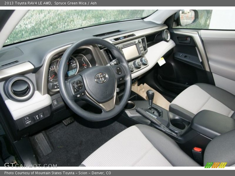 Spruce Green Mica / Ash 2013 Toyota RAV4 LE AWD