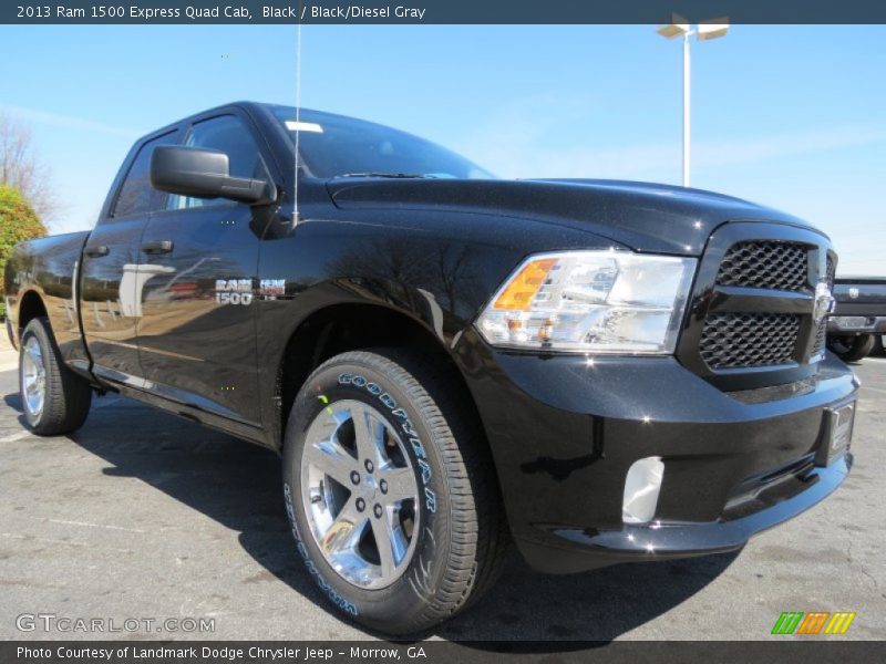 Black / Black/Diesel Gray 2013 Ram 1500 Express Quad Cab