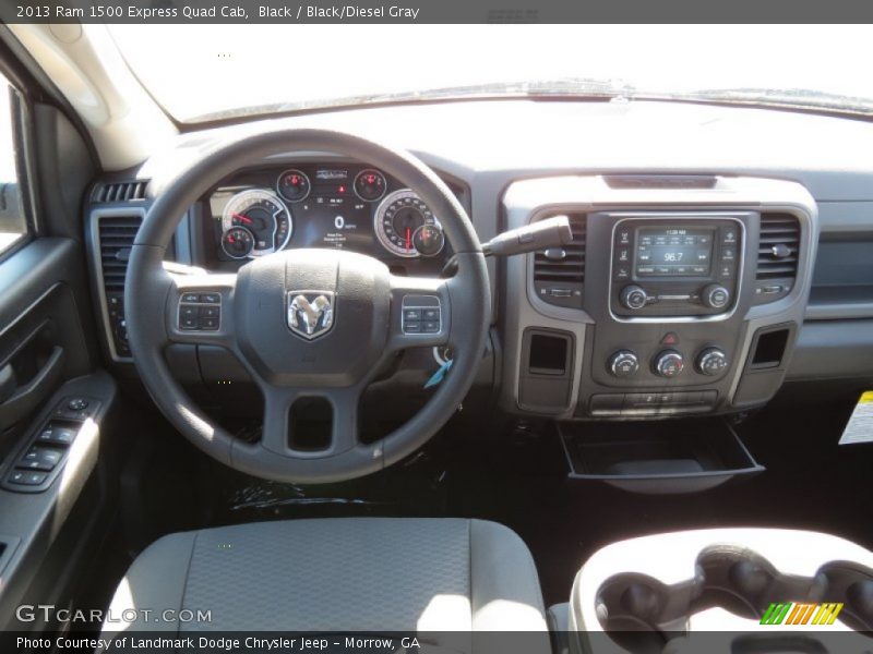 Black / Black/Diesel Gray 2013 Ram 1500 Express Quad Cab