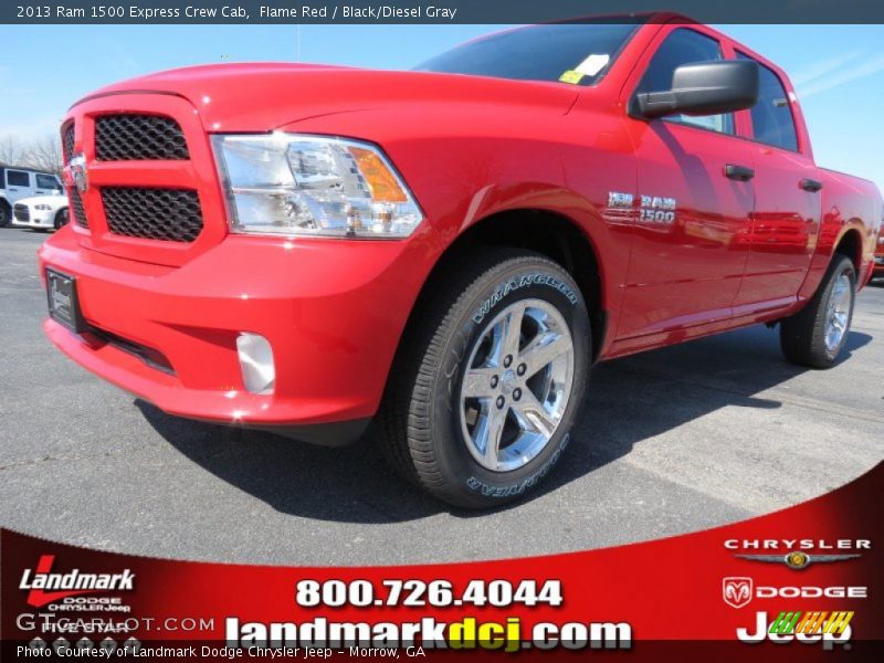 Flame Red / Black/Diesel Gray 2013 Ram 1500 Express Crew Cab