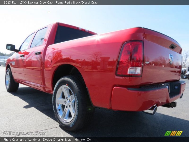 Flame Red / Black/Diesel Gray 2013 Ram 1500 Express Crew Cab