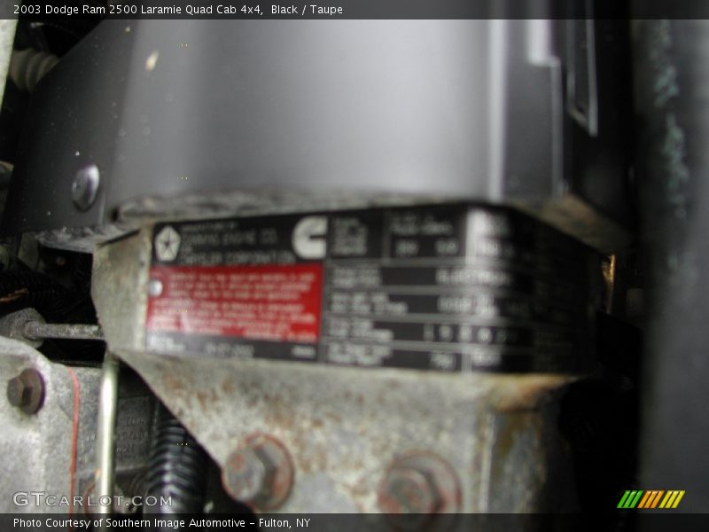 Black / Taupe 2003 Dodge Ram 2500 Laramie Quad Cab 4x4