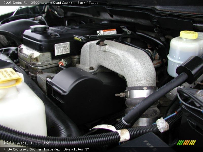 Black / Taupe 2003 Dodge Ram 2500 Laramie Quad Cab 4x4