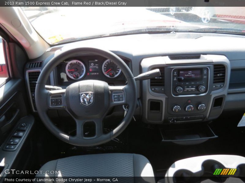 Flame Red / Black/Diesel Gray 2013 Ram 1500 Express Crew Cab