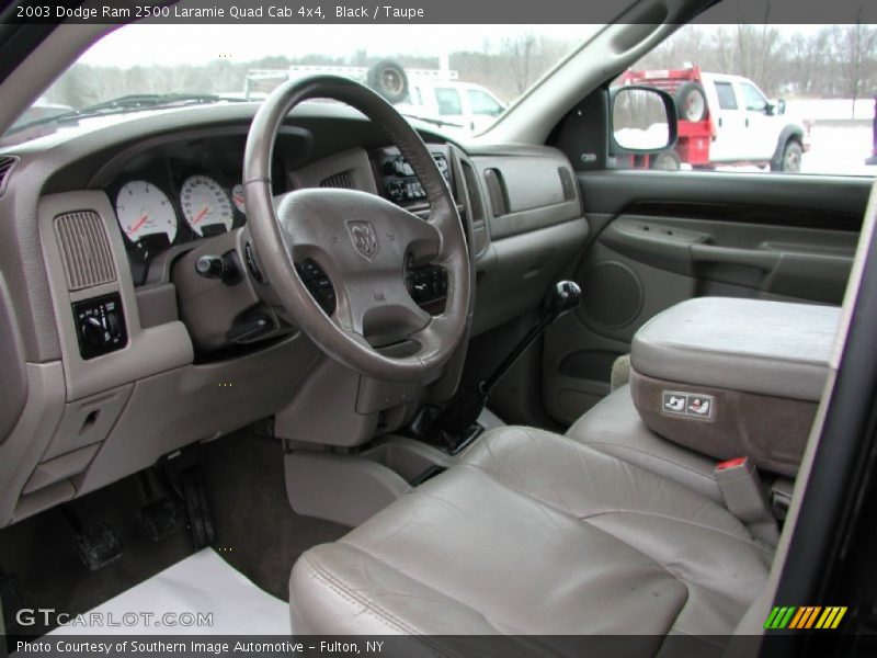 Black / Taupe 2003 Dodge Ram 2500 Laramie Quad Cab 4x4