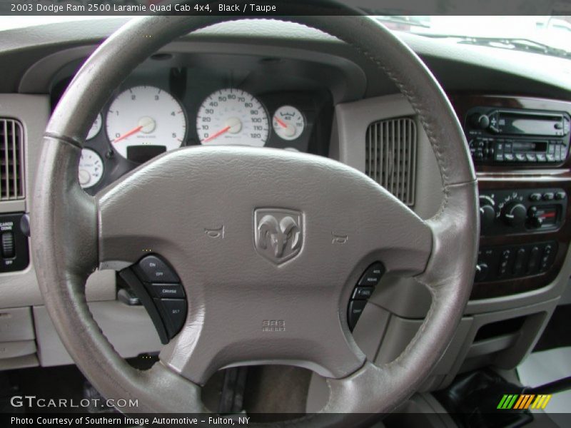Black / Taupe 2003 Dodge Ram 2500 Laramie Quad Cab 4x4
