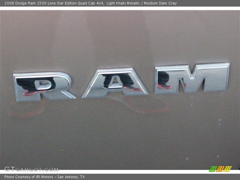 Light Khaki Metallic / Medium Slate Gray 2008 Dodge Ram 1500 Lone Star Edition Quad Cab 4x4