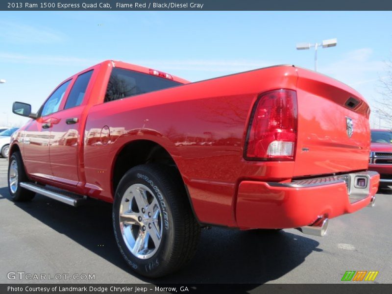 Flame Red / Black/Diesel Gray 2013 Ram 1500 Express Quad Cab