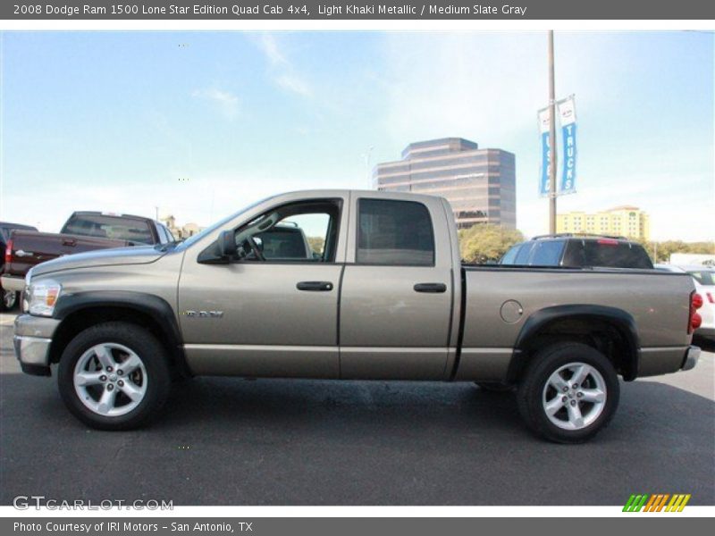Light Khaki Metallic / Medium Slate Gray 2008 Dodge Ram 1500 Lone Star Edition Quad Cab 4x4