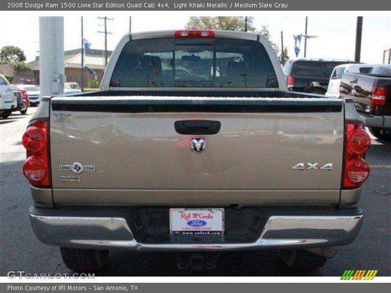 Light Khaki Metallic / Medium Slate Gray 2008 Dodge Ram 1500 Lone Star Edition Quad Cab 4x4