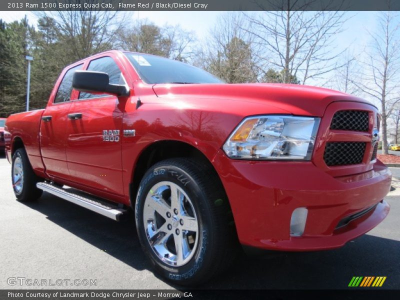 Flame Red / Black/Diesel Gray 2013 Ram 1500 Express Quad Cab