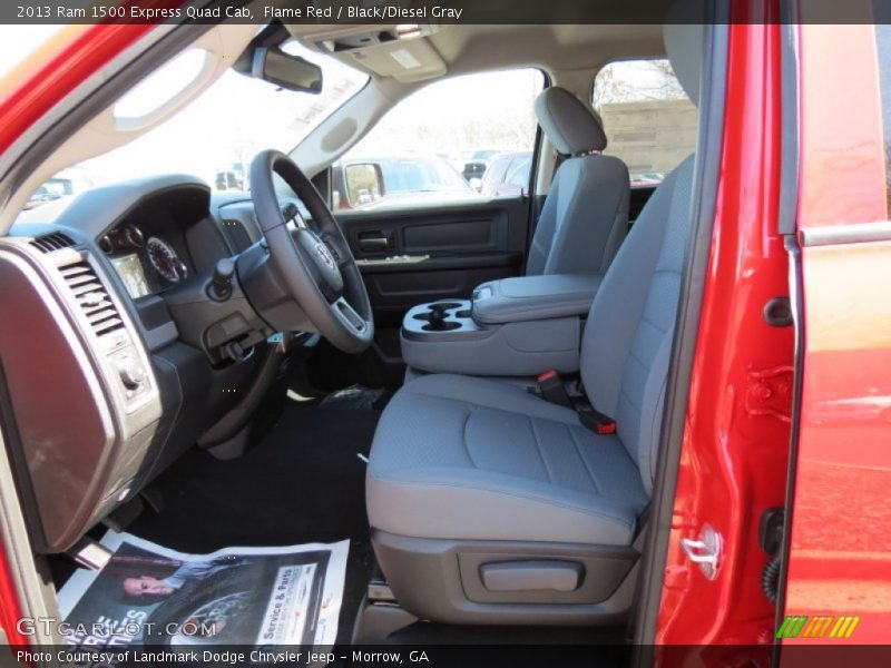 Flame Red / Black/Diesel Gray 2013 Ram 1500 Express Quad Cab