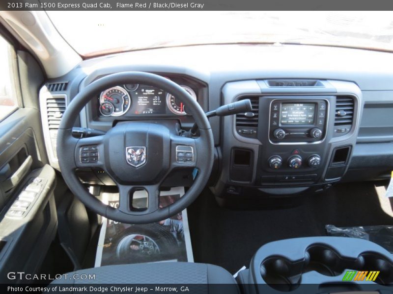 Flame Red / Black/Diesel Gray 2013 Ram 1500 Express Quad Cab