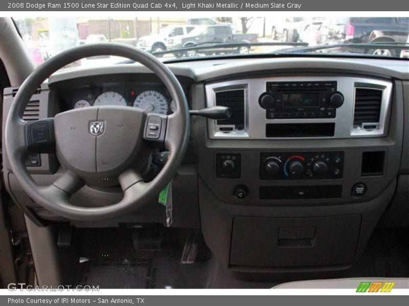 Light Khaki Metallic / Medium Slate Gray 2008 Dodge Ram 1500 Lone Star Edition Quad Cab 4x4
