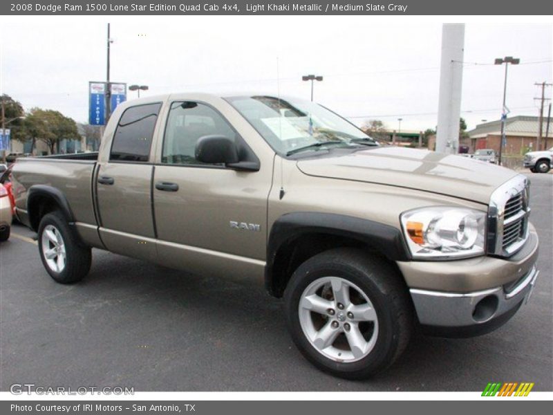 Light Khaki Metallic / Medium Slate Gray 2008 Dodge Ram 1500 Lone Star Edition Quad Cab 4x4
