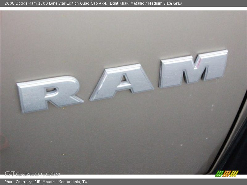 Light Khaki Metallic / Medium Slate Gray 2008 Dodge Ram 1500 Lone Star Edition Quad Cab 4x4