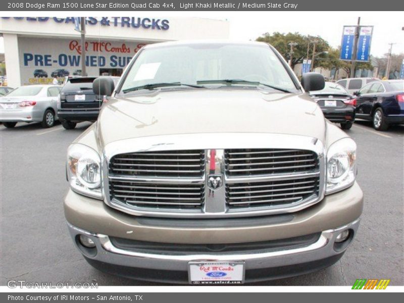 Light Khaki Metallic / Medium Slate Gray 2008 Dodge Ram 1500 Lone Star Edition Quad Cab 4x4