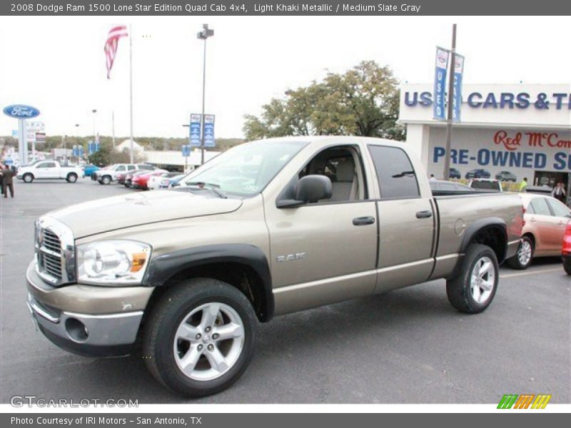 Light Khaki Metallic / Medium Slate Gray 2008 Dodge Ram 1500 Lone Star Edition Quad Cab 4x4