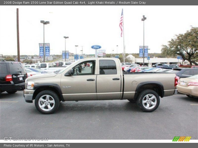 Light Khaki Metallic / Medium Slate Gray 2008 Dodge Ram 1500 Lone Star Edition Quad Cab 4x4