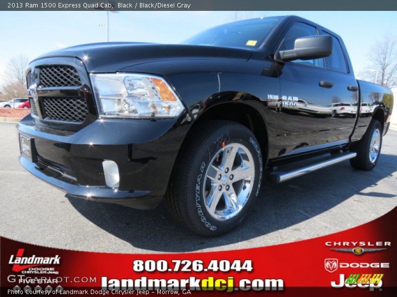 Black / Black/Diesel Gray 2013 Ram 1500 Express Quad Cab