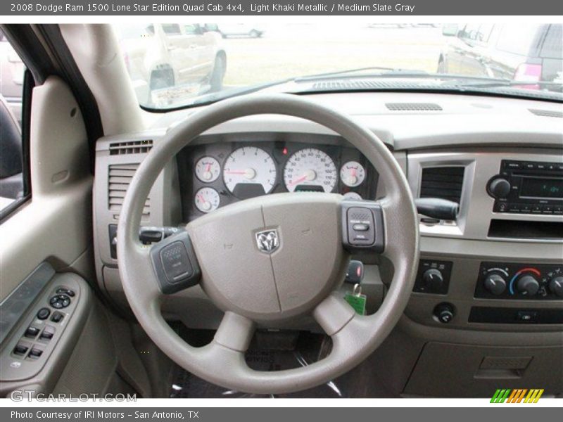 Light Khaki Metallic / Medium Slate Gray 2008 Dodge Ram 1500 Lone Star Edition Quad Cab 4x4